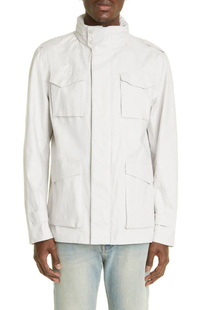 Herno Field Button-front Cotton Jacket In White