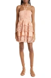 ULLA JOHNSON SAVANNAH LINEN & COTTON TIERED DRESS