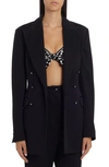Dolce & Gabbana Long Tailored Blazer Jacket With Button Detail In Black