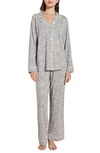 EBERJEY GISELE PRINT JERSEY KNIT PAJAMAS