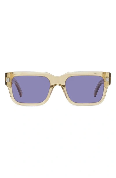 Givenchy Beige Gv Day Sunglasses In Shiny Light Brown / Violet