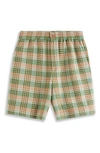 Drôle De Monsieur Fancy Plaid Shorts In Green