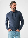 Faherty Slub Organic Cotton-jersey Hoodie In Blue Nights