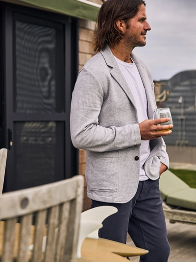 Faherty Inlet Knit Blazer (tall) In Heather Grey