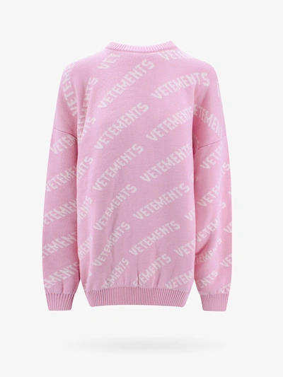 Vetements Pink Jacquard Sweater