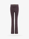 Gcds Lurex-detailing Flared Knitted Trousers In Multicolor