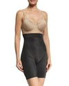 Tc Shapewear Firm Control High-waist Thigh Slimmer In Black