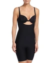 Spanx Thinstincts Targeted Open-bust Bodysuit Shaper In Very Black