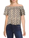 GENERATION LOVE CASSIDY WOMENS COTTON PRINTED CASUAL TOP