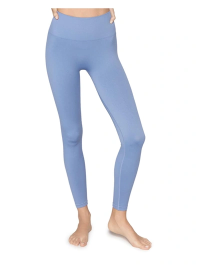 Spiritual Gangster Icon Womens Fitness Workout Athletic Leggings In Blue