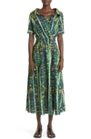 ALTUZARRA LYDIA SHIBORI TIE DYE STRETCH COTTON SHIRTDRESS