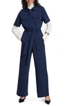 & OTHER STORIES BELTED COTTON PONTE KNIT JUMPSUIT