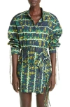 Altuzarra Amara Oversized Tie-dyed Cotton-blend Poplin Shirt In 256327 Gekko