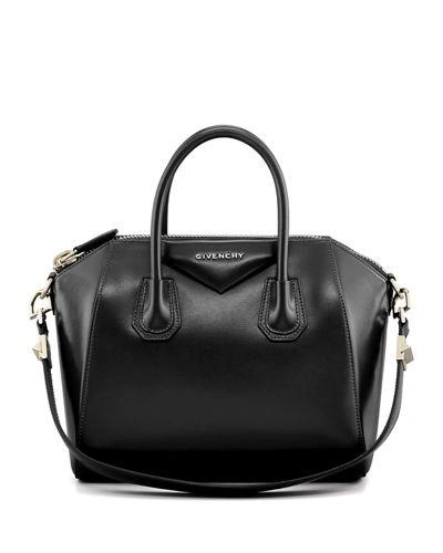 Givenchy Antigona Small Top Handle Bag In Box Leather In Black