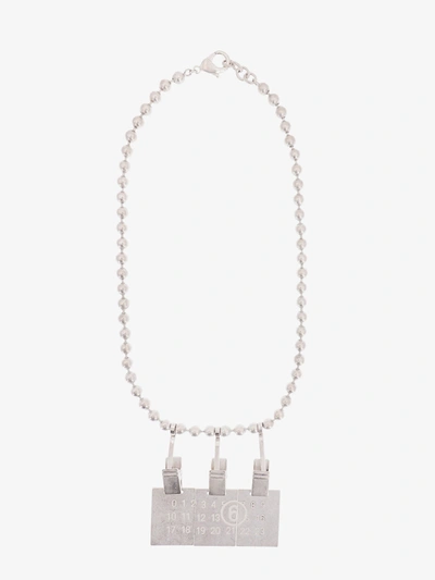 Mm6 Maison Margiela Necklace In Silver