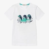 EVERYTHING MUST CHANGE BOYS WHITE COTTON PENGUINS T-SHIRT