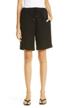 Totême Toteme Creased Drawstring Shorts In Black