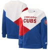 STARTER STARTER WHITE/ROYAL CHICAGO CUBS SHUTOUT PULLOVER SWEATSHIRT