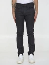 Saint Laurent Black Skinny Jeans In Black