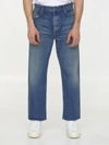 Saint Laurent Blue Denim Jeans In Blue