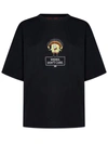 Gcds Cotton T-shirt With Print In Black