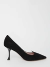Roger Vivier I Love Vivier Heart-shaped Suede Pumps In Black