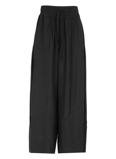 Jil Sander High-waist Wide-leg Trousers In Black