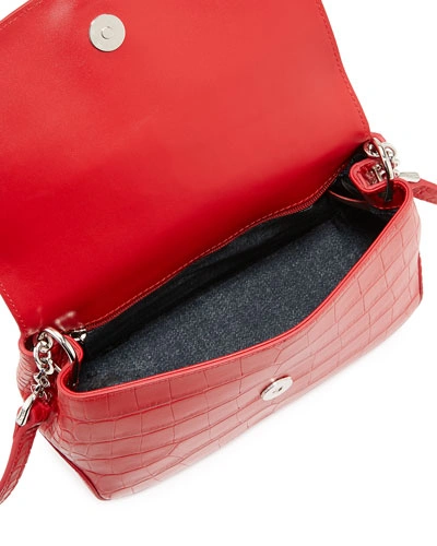Roseau Flap Leather Chain Crossbody Bag