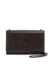 Saint Laurent Kate Medium Ysl Crossbody Bag In Grained Leather In Black