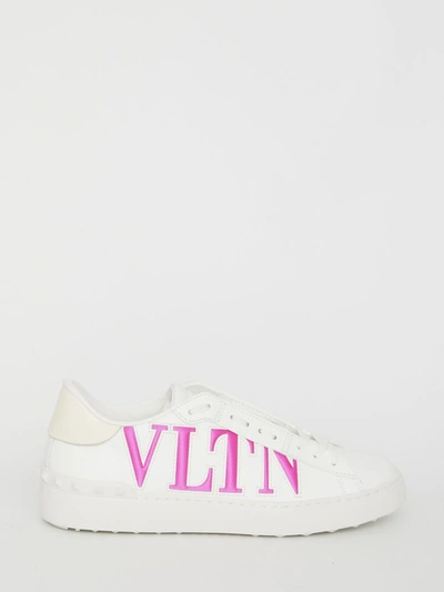 Valentino Garavani Vltn Sneakers In White,ivory,pink Pp
