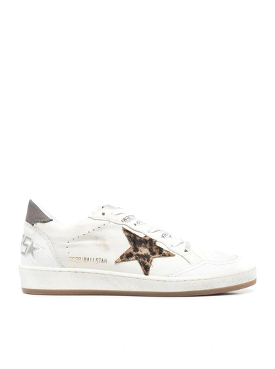 Golden Goose Ball Star White Distressed Panelled Sneakers