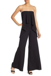 Go Couture Strapless Popover Jumpsuit In Black