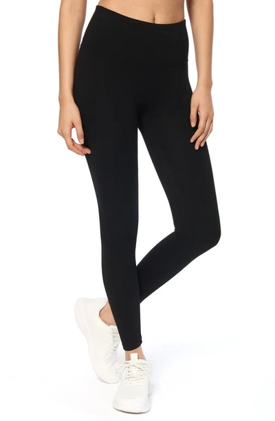 Andrew Marc Women's Ribbed High-waist Leggings In Black