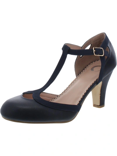 Journee Collection Journee Olina T-strap Pump In Navy