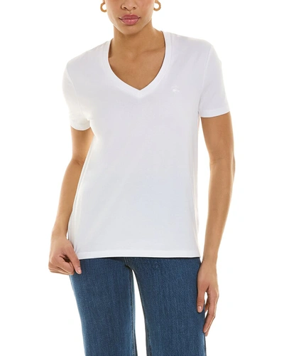 Brooks Brothers V-neck T-shirt In White