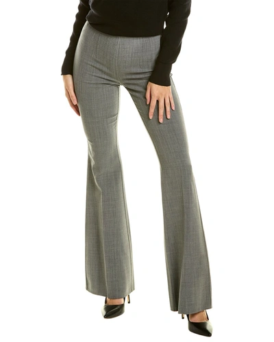 Michael Kors Collection Stretch Crepe Wool-blend Flare Pant In Grey