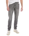 7 For All Mankind Slimmy Luxe Performance Slim-fit Tapered-leg Stretch Cotton-blend Jeans In Grey