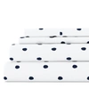 IENJOY HOME Dots Navy Pattern Sheet Set Ultra Soft Microfiber Bedding, Queen