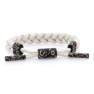 Rastaclat Original Hand Braided Figure Stone Adjustable Bracelet In Beige