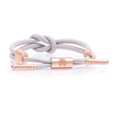 Rastaclat Original Hand Knotted Lotus Ii Adjustable Bracelet In Grey