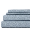 IENJOY HOME Chambray Light Gray Pattern Sheet Set Ultra Soft Microfiber Bedding, California King