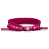 RASTACLAT ORIGINAL HAND ASSEMBLED RED POSITIVITY IS A MINDSET ADJUSTABLE SINGLE LACE BRACELET