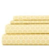 IENJOY HOME Honeycomb Light Gray Pattern Sheet Set Ultra Soft Microfiber Bedding, California King