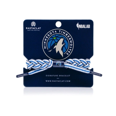 Rastaclat Original Hand Braided Minnesota Timberwolves Adjustable Bracelet In Blue