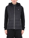 Moose Knuckles Air Down Recycled Nylon Puffer Vest In Black