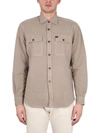 Fay Shirt With Button-down Collar And Pockets In Brown