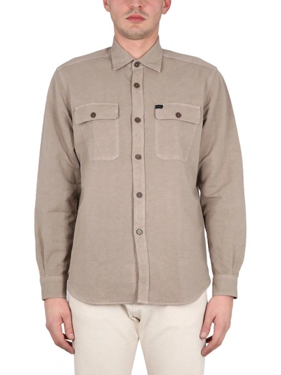 Fay Shirt With Pockets In Brown