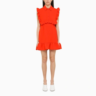 Sportmax Red Dress With Ruffles