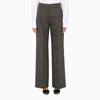 Burberry Grey Wool Tailored Trousers In Grey