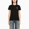 Maison Kitsuné Black Crew-neck T-shirt In Jersey